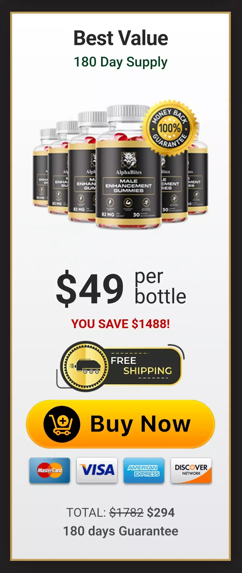 Alpha Bites 6 bottles pricing